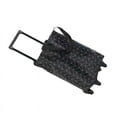 thumbnail image 4 of Carrito de compras plegable y portátil, de tela Oxford, con ruedas y asa extensible para viajes, color negro, 4 of 12