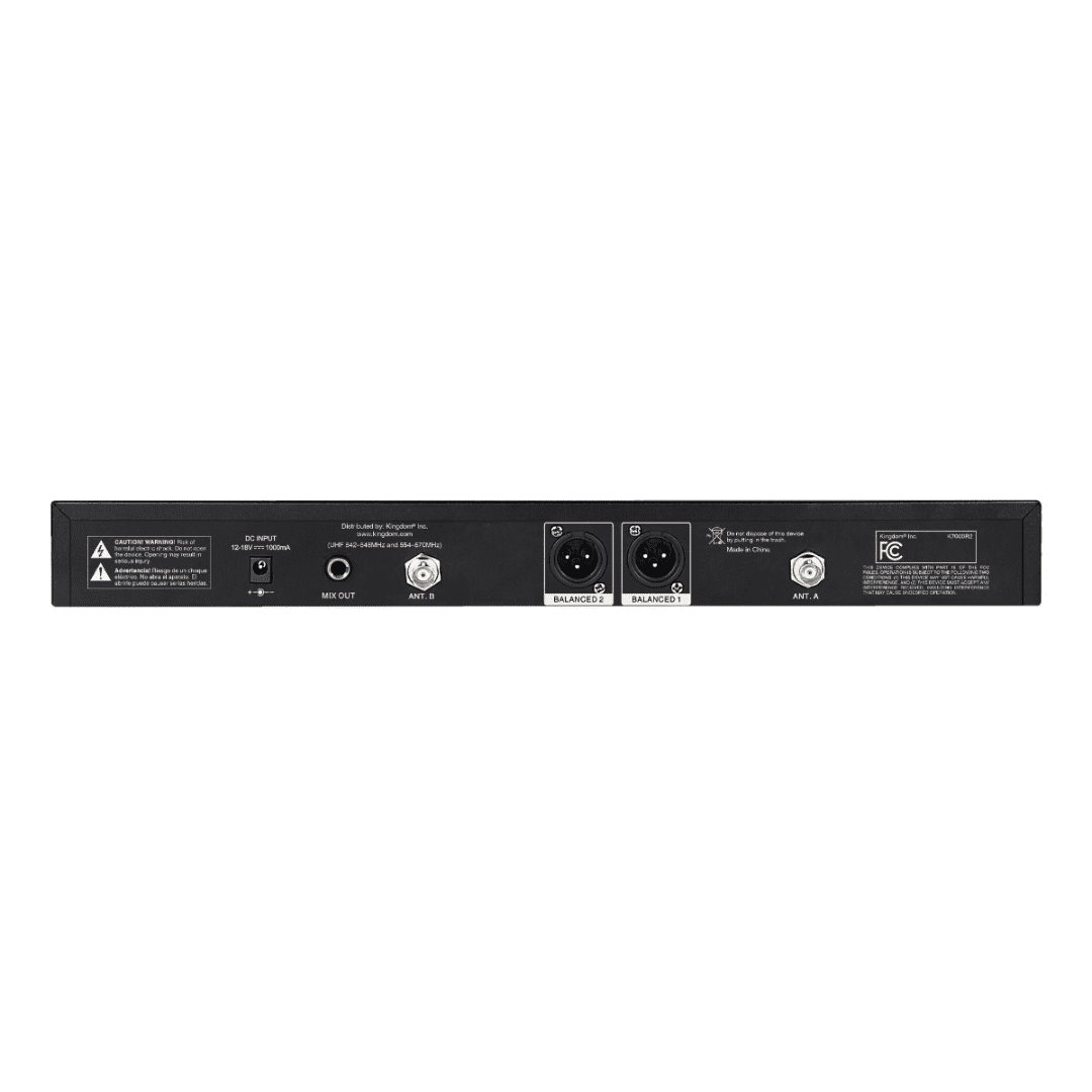 Kingdom SYS2V7000HL True Diversity UHF Wireless Mic System, Handheld + Lavalier