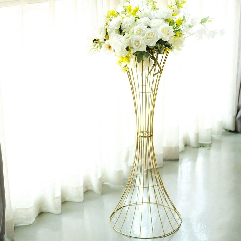 Metal Pillar Flower Stand 36 - Gold