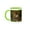 Green/White, variant on , Long-billed Thrasher Bird Drinking, South Texas, Usa - Us44 Ldi0628 - Larry Ditto, 15oz Two-tone Blue Mug