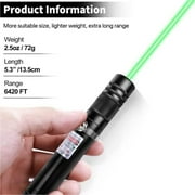 Long Range Green Laser Pointer,Laser Pointer High Power Pen, Green Pointer Rechargeable for Hiking, Cat Laser Toy USB Charge(Green Light)