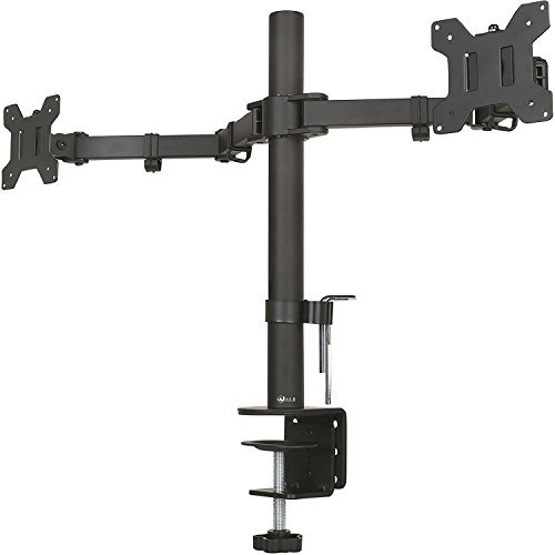 WALI Dual LCD Monitor Desk Mount Stand Fully Adjustable Fits Two