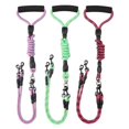 thumbnail image 5 of Cuerda para pasear perros de dos cabezas para mascotas, patrón ondulado, una cuerda de arrastre y dos de tracción, antienredos, desmontable, 5 of 5