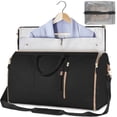 thumbnail image 2 of New Large PU Folding Suit Storage Bag Large Capacity Hand Luggage Bag Travel Bag Multi Function Cream, 2 of 6