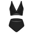 thumbnail image 4 of Women High Waisted Bathing Suit Racerback Bikini Swimsuits Ladies Swim Shorts Long Cute Rompers for Women Sporty Sunflower plus Size Bathing Suits for Women Two Piece Swimsuits for Women plus Size, 4 of 5