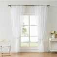 thumbnail image 5 of Xukmct Pack of 2 Sheer Curtains Light Filtering Rod Pocket Curtain Solid Color Window Sheer Curtain for Kitchen, Bedroom, Living Room, 52" x 54", 5 of 7