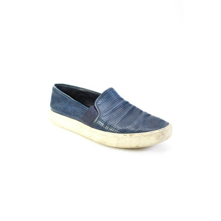 

Pre-owned|Vince Womens Solid Leather Platform Slip On Sneakers Blue Size 6.5