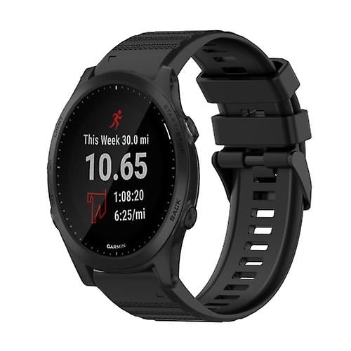 For Garmin Forerunner 945 22mm Horizontal Texture Silicone Watch Band With Removal Tool