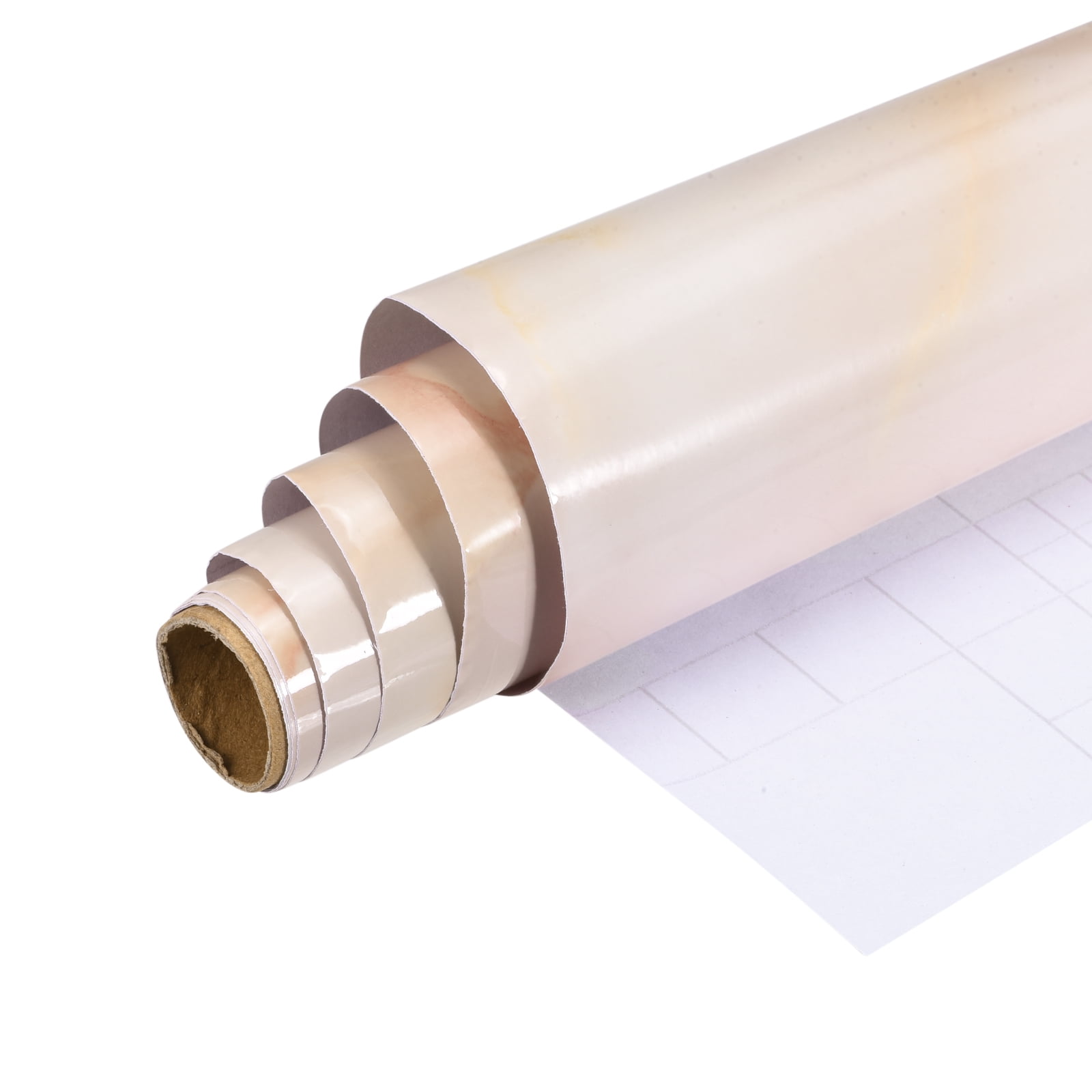 39.4'x23.7' Marble Contact Paper, PVC Sticky Wallpaper Light Brown 2 Pack