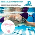 thumbnail image 3 of Waterproof Nose Clip Soft Swimming Anti-noise Earplug Goods for Swimming Diving Adults Surfing Water Sports Protection Portable Swim Ear Protector Pink, 3 of 8