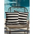 thumbnail image 4 of Outdoor Pillows Waterproof, Black Striped Bedding Throw Pillows with Insert for Couch Sofa Bed, Farmhouse Country Minimalist Cream Stripes 18x18 Inch Pillowcases Decorative Patio Pillow Set of 2, 4 of 8