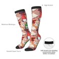 thumbnail image 4 of Naloa Gnomes Books Tea Cups Thigh High Socks Extra Long Stretchy Sock Women Over Knee High Opaque Stocking Daily Wear, 4 of 6