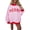 Pink, variant on Women Holiday Colorblock Sweatshirt Polka Dot Mock Neck Long Sleeve Oversized Pullover with Contrast Trim Fall Outfits Red L