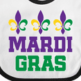 thumbnail image 4 of Inktastic Mardi Gras Fleur De Lis Trio Boys or Girls Baby Bib, 4 of 4