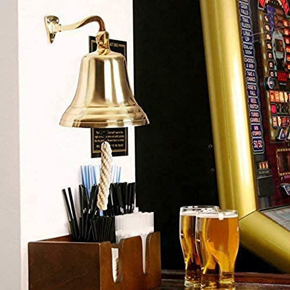 Brass Nautical Ship Bell Maritime School,dinner,Reception,Home Decor Wall Hanging Bell 4"