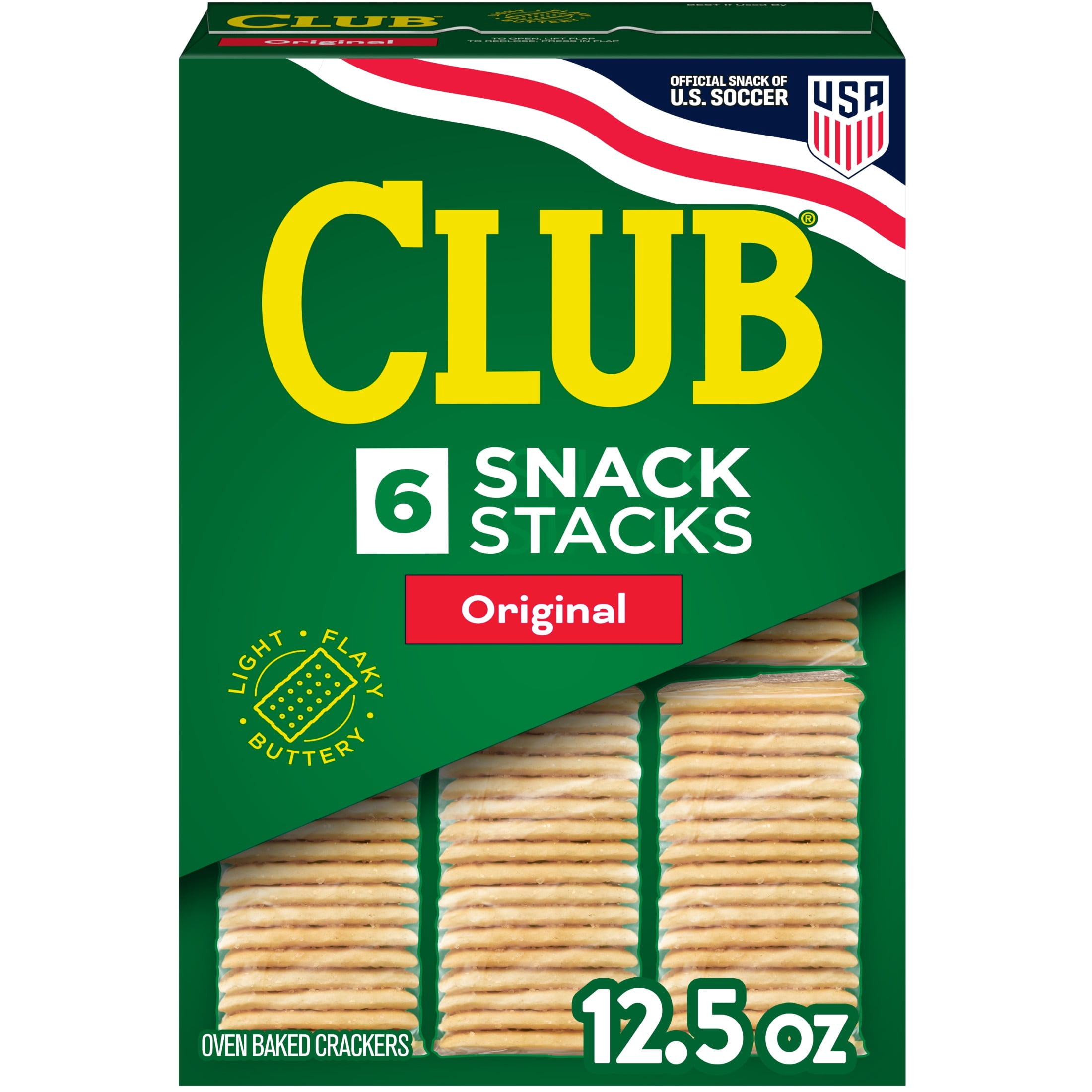 (2 pack) Club Snack Stacks Original Crackers, Lunch Snacks, 6 Count