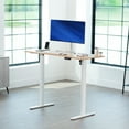 thumbnail image 2 of VIVO Electric 60” x 24” Stand Up Desk | Bamboo Table Top, White Frame, 2 of 8