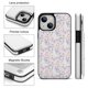 thumbnail image 3 of Funda tipo cartera con diseño floral para iPhone 14, tarjetero, tapa trasera tipo libro de piel sintética con función atril, ranuras para tarjetas, cierre magnético doble, antigolpes., 3 of 6
