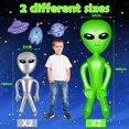 thumbnail image 2 of Gigante inflable de Halloween Alien Zhanmai de 160 cm y 90 cm, 4 unidades, 2 of 7