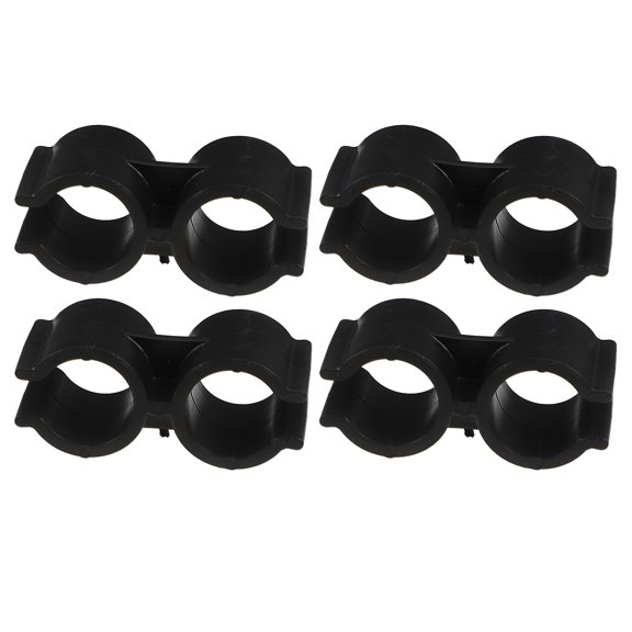 OUNONA 4-Pack Double Pipe Clamp Chain Link Fence Panel Fasteners, Secure Buckles for Joining Tubes, Dustpan & Broom Holder Clips