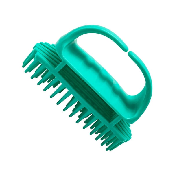 Bearachild Cepillo de pelo de 4 colores, cepillo de silicona para lavar el cabello, cepillo portátil para el cuero cabelludo con mango antideslizante, Juegos de accesorios de baño Azul Bearachild HA002304-02