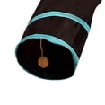 thumbnail image 2 of Túnel para gatos, tubo de túnel plegable doblado con juguete con orificio para pelota de juego, juguetes interactivos para gatos, túnel de pista para , Azul Negro Azul Negro Cuatro Abierto, 2 of 8