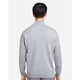 thumbnail image 3 of Harriton M421 Unisex Pilbloc™ Quarter-Zip Pullover Sweater-Grey Heather-3XL, 3 of 6