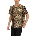 thumbnail image 4 of Lars Amadeus Men's Short Sleeves Round Neck Leopard Prints T-shirt, 4 of 6