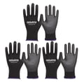 thumbnail image 1 of 3 Pairs Work Gloves Wear-resistant Industrial Ventilation Safety Gloves Thicken Durable Protective Gloves Multipurpose Men & Women Gloves (Size M, Random Color Pattern), 1 of 5