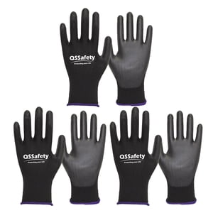 KAKOWELY 3 Gants de travail Gants résistants à l'usure Gants pour la sécurité de la ventilation industrielle Gants protecteurs épais et durables Gants polyvalents Hommes & Gants pour femmes (taille M, couleur aléatoire), 8,86"X3,35"X0,39"