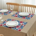 thumbnail image 3 of Pioneer Flower Floral Print Pattern Summer Placemats Table Placemats Set Of 4-Linen Kitchen Washable Placemats Table Mats 12x18 Inch Non-Slip Heat Resistant, 3 of 5