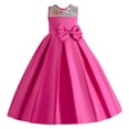 thumbnail image 3 of Toddler Girl Dress Summer Sleeveless Bowknot Flower Princess Dress Catwalk Performance Dress Summer Dress,Size 4 Years-5 Years, 3 of 9