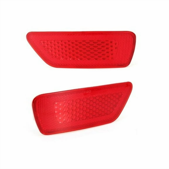 2Pcs Rear Bumper Reflector Light Lamp Compatible with Jeep Grand Cherokee 2011-2021, Dodge Journey 2011-2020, Compass 2011-2017 Replaces 57010720AC 57010721AC(Red Lens, Left and Right)