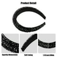thumbnail image 4 of Unique Bargains 1 Pc Rhinestone Headband for Women Bling Padded Hairband Hair Accessories Black 1.18 Inch Wide, 4 of 7