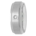 thumbnail image 2 of Men's Titanium 8MM Diamond Accent Wedding Band - Mens Ring, 2 of 4