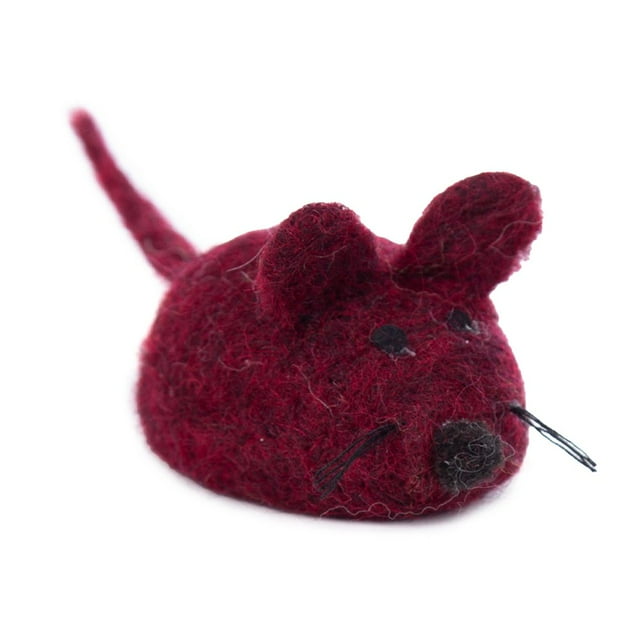 Cat Teaser Toy Creative Realistic Wool Pet Cat Simulation Mouse Toy with Catnips Pet Supplies