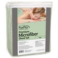 thumbnail image 3 of ForPro Premium Microfiber 3-Piece Massage Sheet Set, Sage, Ultra-Light, Stain and Wrinkle-Resistant, Includes Massage Flat Sheet, Massage Fitted Sheet, and Massage Face Rest Cover, 3 of 5