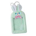 thumbnail image 3 of Estuche lindo con forma de animal de peluche con llavero, protector de tarjeta de crédito de identificación, soporte para tarjeta fotográfica para Verde, 3 of 8