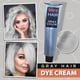 thumbnail image 5 of Tinte temporal para el cabello, crema para colorear, cepillo para enjuague, Unisex, DIY, moda, Color gris, tinte para el cabello súper gris, crema, 100ml (Buy 2 save 10%), 5 of 9