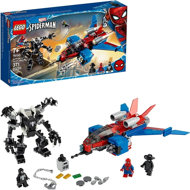 spider man mech vs venom mech lego