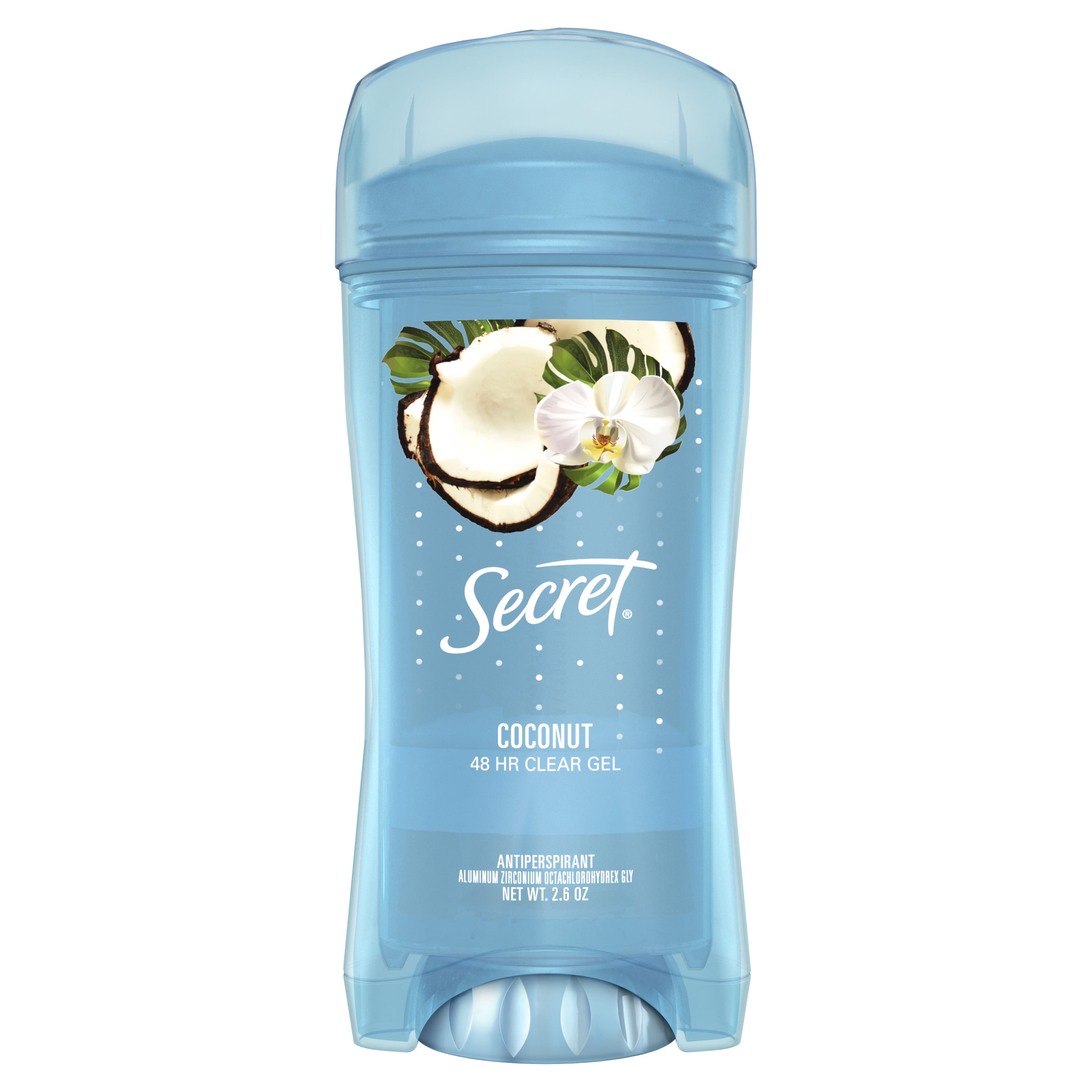 Secret Clear Gel Antiperspirant and Deodorant, Coconut Scent, 2.6 Oz