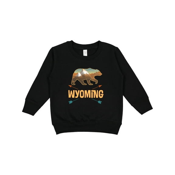 Inktastic Wyoming Vacation Bear Silhouette Toddler Sweatshirt