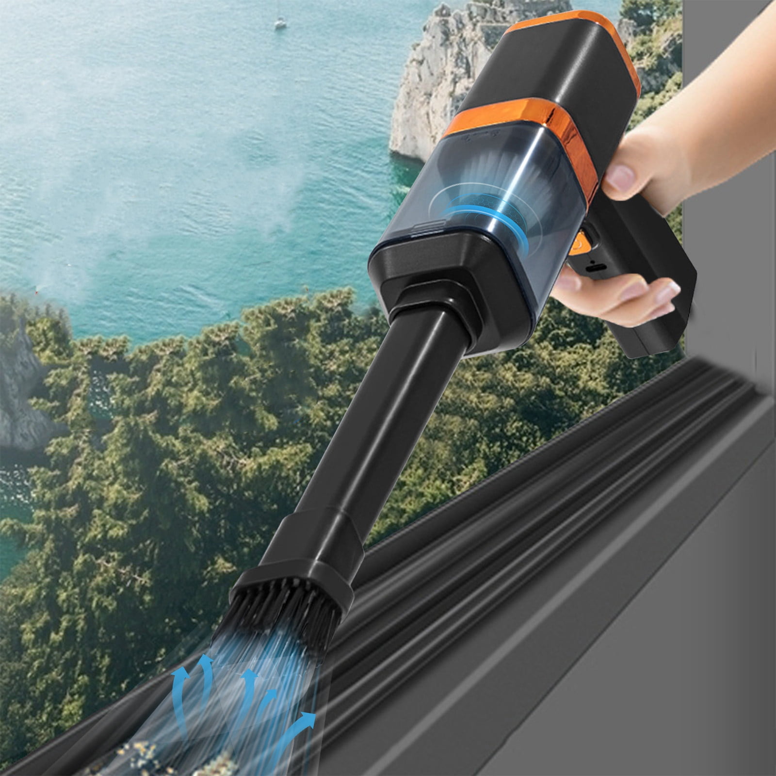 Uiz Merueh Cordless Car Vacuum Handheld Car Vacuum Portable Cordless Powerful Suction Hand Vac High Power Hand Held Vacuum for Car, Home, Pet, Office