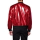 thumbnail image 3 of Chaquetas Inspire Chic para hombres, bomber brillante, reflectante, con cremallera y puños acanalados, 2XL, roja, 3 of 6