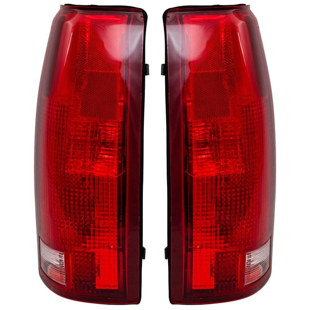Brock Replacement Driver and Passenger Set Tail Lights Compatible with 16506355 16506356