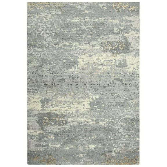 Alora Decor Radiant 5' x 8' Abstract Gray/Ivory/Gray Hybrid Area Rug