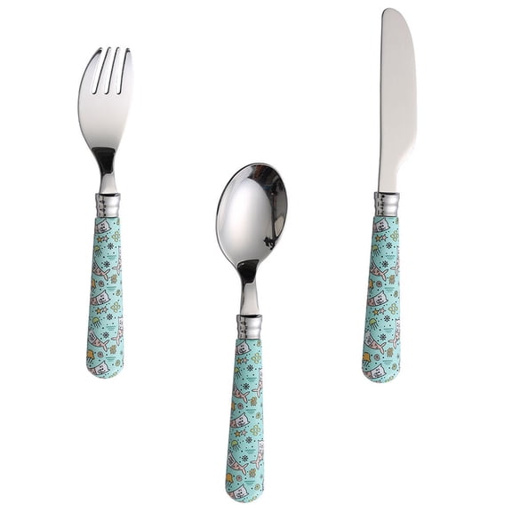 MLINS  Cutlery Spoon Set Fork Dish Silverware Spoons Baby Toddler Travel