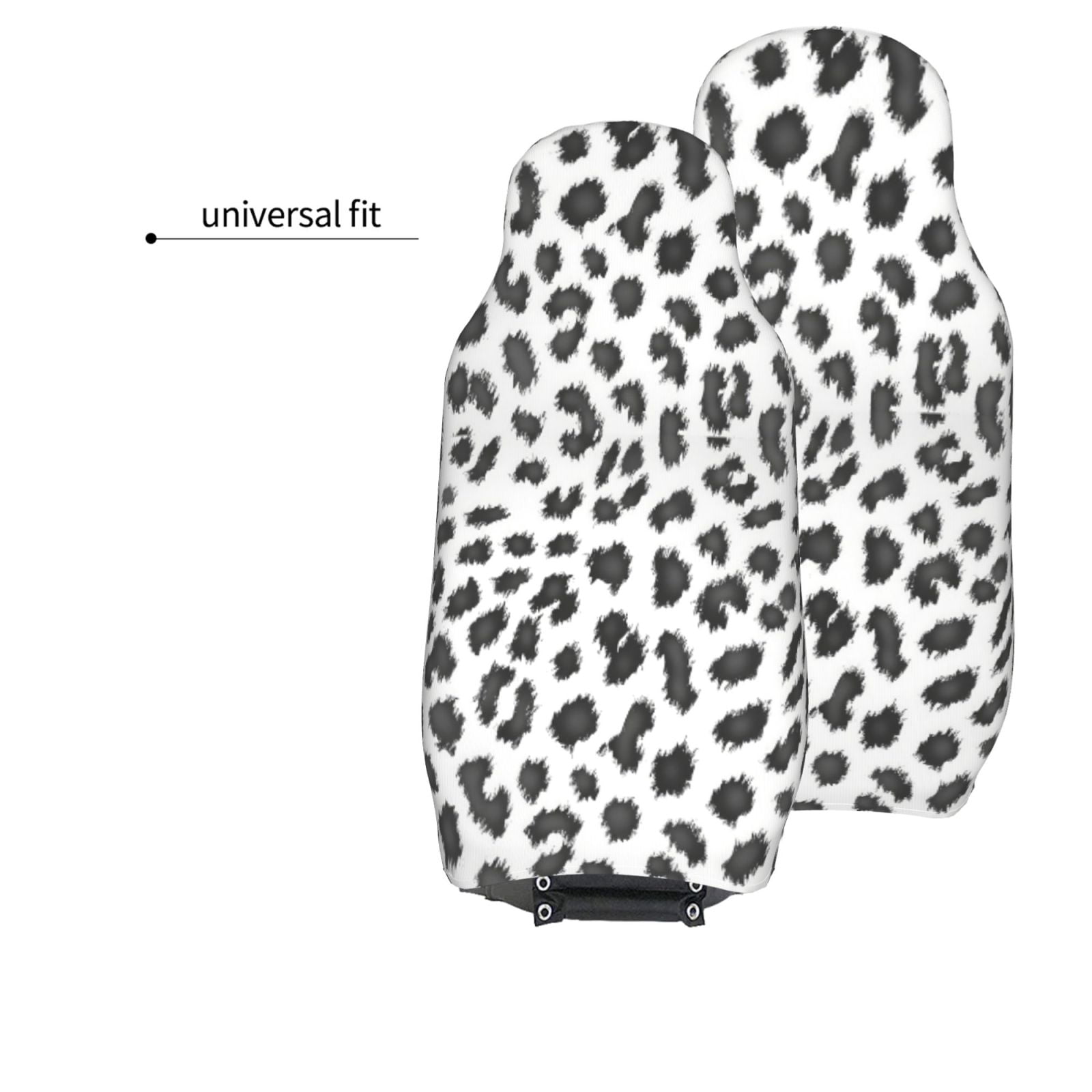 KAKALAD Leopard Print Animal Gray Pattern Snow Cheetah 01 Car Accessories Seat Covers Set Vehicle Seat Covers Universal Front Seats Protector 2 Pcs