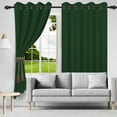 thumbnail image 5 of Nanqianyi Blackout Curtains, Dark Green Curtains for Bedroom 52" W x 63" L, 2 Panels, Black Backing Grommet Top Drapes, 5 of 8