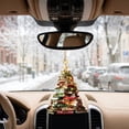 thumbnail image 7 of Book Stack Christmas Tree Hanging Ornament, 3.12in Car Rearview Mirror Pendant, Stacked Books Tree Design with Chain, Indoor Holiday Decor Gift for Book Lovers, Unique Xmas Tree Charm, 7 of 7